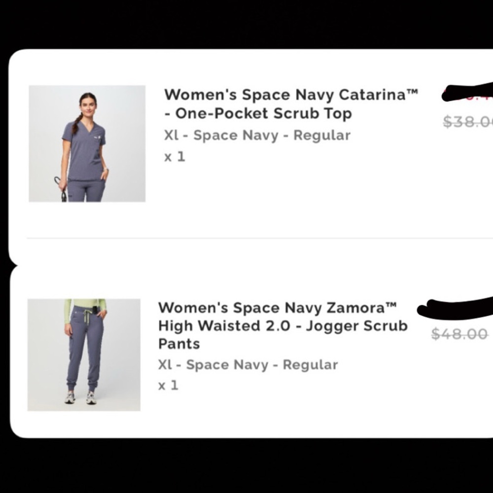 Figs Women's Space Navy Scrub Set